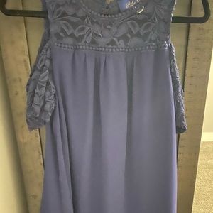 Navy blue dress with lace